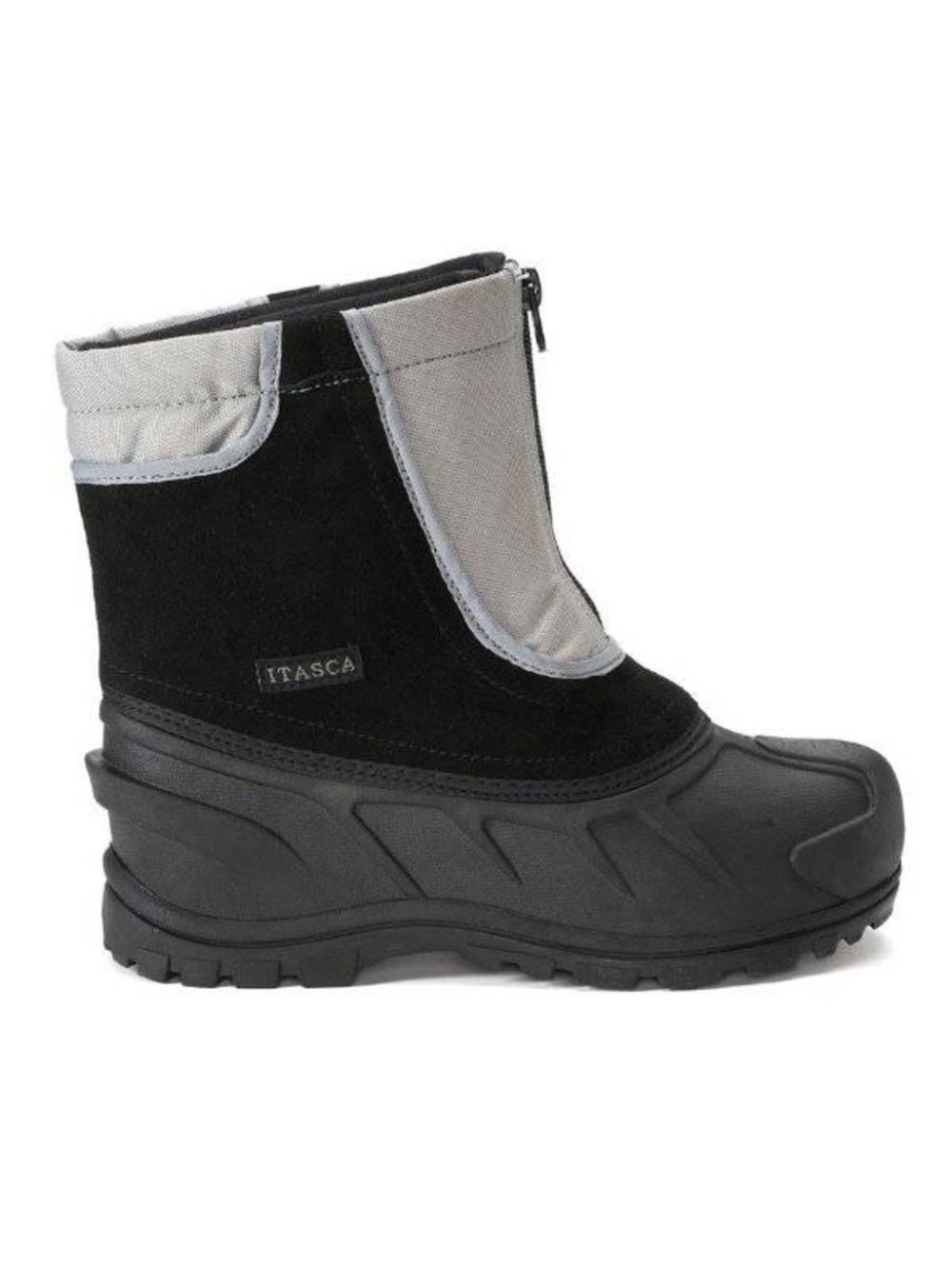 Itasca Winter Snow Boots 3 Kids Black Gray Waterproof Zip Removeable Liner